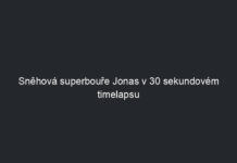 Sněhová superbouře Jonas v 30 sekundovém timelapsu